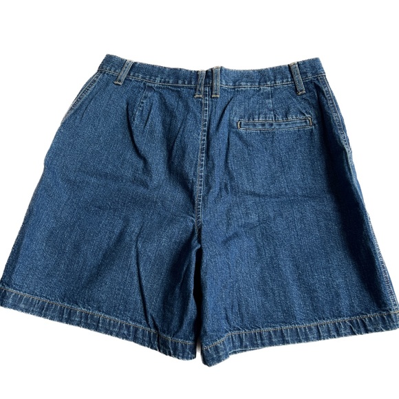 Cherokee Denim Shorts Size 14 High Waist Large Pockets Bermuda Vintage Med Wash - Picture 3 of 5